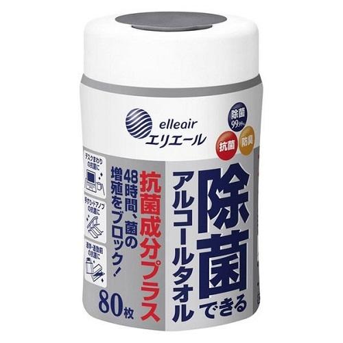 131円 贈り物 エリエール 除菌できるアルコールタオル 抗菌成分プラス 本体 80枚入 大王製紙