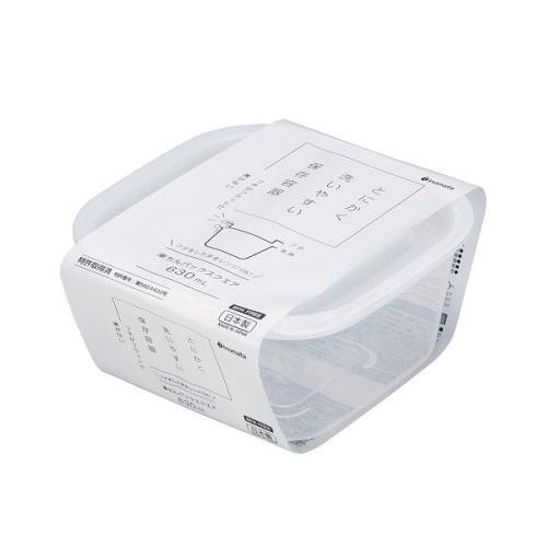 保存容器 楽ちんパック スクエア（630mL） クリアホワイト（1個入