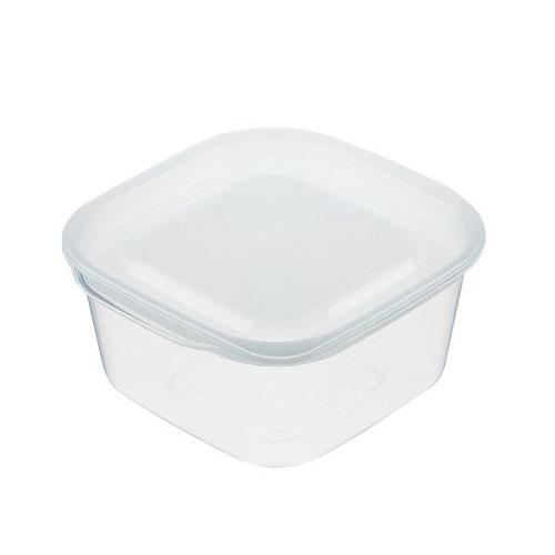 保存容器 楽ちんパック スクエア（630mL） クリアホワイト（1個入