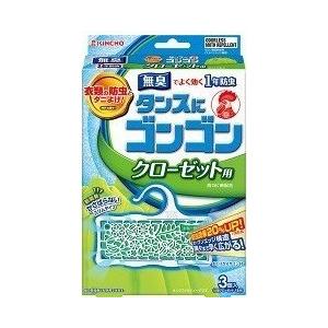 (送料無料)(まとめ買い・ケース販売)ゴンゴン クローゼット用 N 無臭タイプ(3個入)（40個セット）/ 金鳥