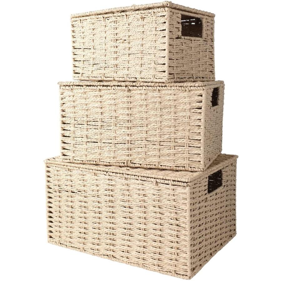 収納バスケット 収納かご 3個セット バスケット かご ラージ ならショッピング ランキングや口コミも豊富なネット通販 更にお得なpaypay残高も スマホアプリも充実で毎日どこからでも気になる商品をその場でお求めいただけます 家電 籠