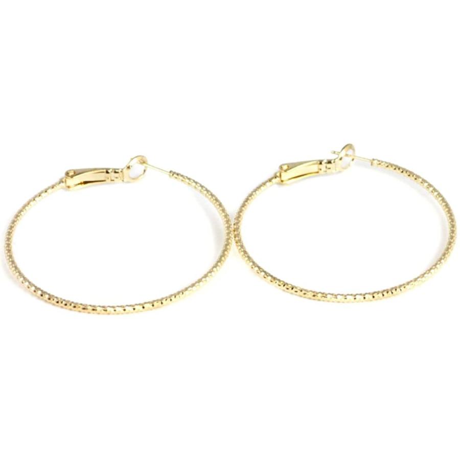 ヒリーズ】HRYS【日本製 18金 ポスト】ギザ線 フープ 40mm ピアス 3420 *(ゴールド) 格安新品 ヒリーズ】HRYS【日本製 18金 ポスト】ギザ線 フープ 40mm ピアス 3420 *(ゴールド) 格安新品