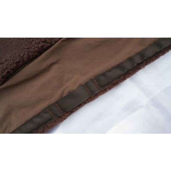 2021新作秋冬 Edit clothing Hard seep boa vest(ハードシープボアベスト/ブラウン) 5cm　