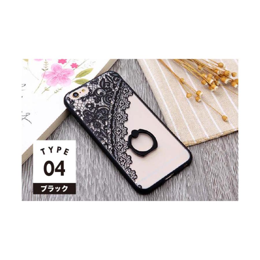 スマホケース スマホ ケース 透明 ブラック ホワイト iPhone13 pro max リング付き 花柄 落下防止 シンプル iPhoneケース 送料無料 | ブランド登録なし | 13