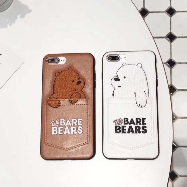 刺繍 クマ Iphone7 ポケット パンダ Puレザー スマホケース Matrix 通販 Yahoo ショッピング