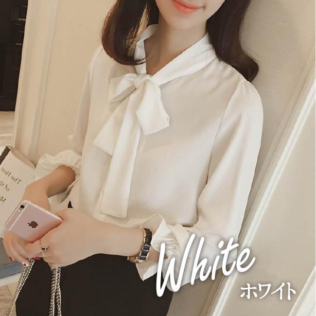 ボウタイ ブラウス ボウタイブラウス リボン オフィスカジュアル 韓国 リボンシャツ カジュアル 長袖 秋 春 レディース きれいめ 上品 無地 ビジネス デート | ブランド登録なし | 13