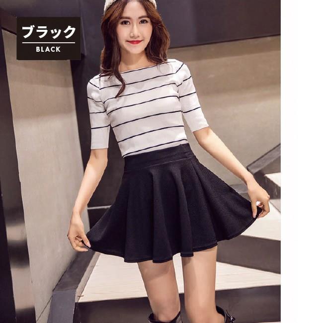 【在庫処分セール！送料無料！】スカート　ショートパンツ付き　フレアスカート  レディース　ミニスカート　スパンデックス　無地　シンプル | ブランド登録なし | 12