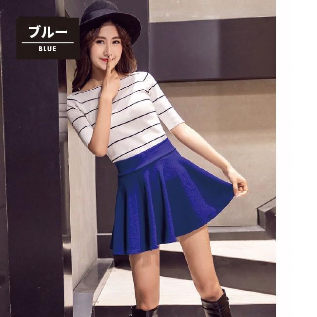 【在庫処分セール！送料無料！】スカート　ショートパンツ付き　フレアスカート  レディース　ミニスカート　スパンデックス　無地　シンプル | ブランド登録なし | 05