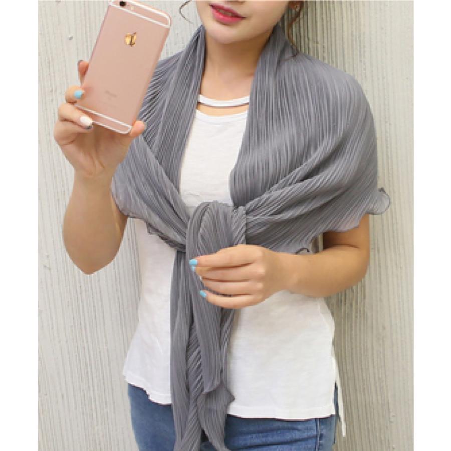 UVカット ショール スカーフ カーディガン プリーツ 日焼け対策 冷房対策 2way エレガント 運転 車 自転車 ママ レディース | ブランド登録なし | 15