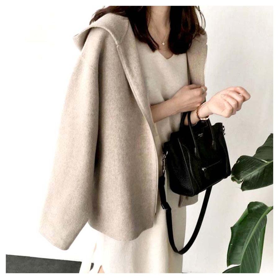 レディース 秋服 秋 冬 フード付きコート コート アウター 上着