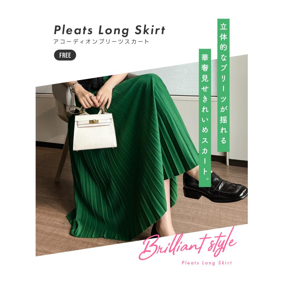 ロングプリーツスカート レディース ボトムス スカート ロング丈