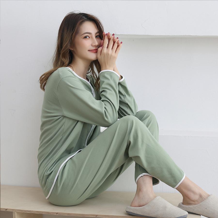 パジャマ レディース 長袖 春 部屋着 セットアップ 上下セット 女性 ルームウエア 寝間着 ナイトウエア リラックスウェア セット 可愛い | ブランド登録なし | 06