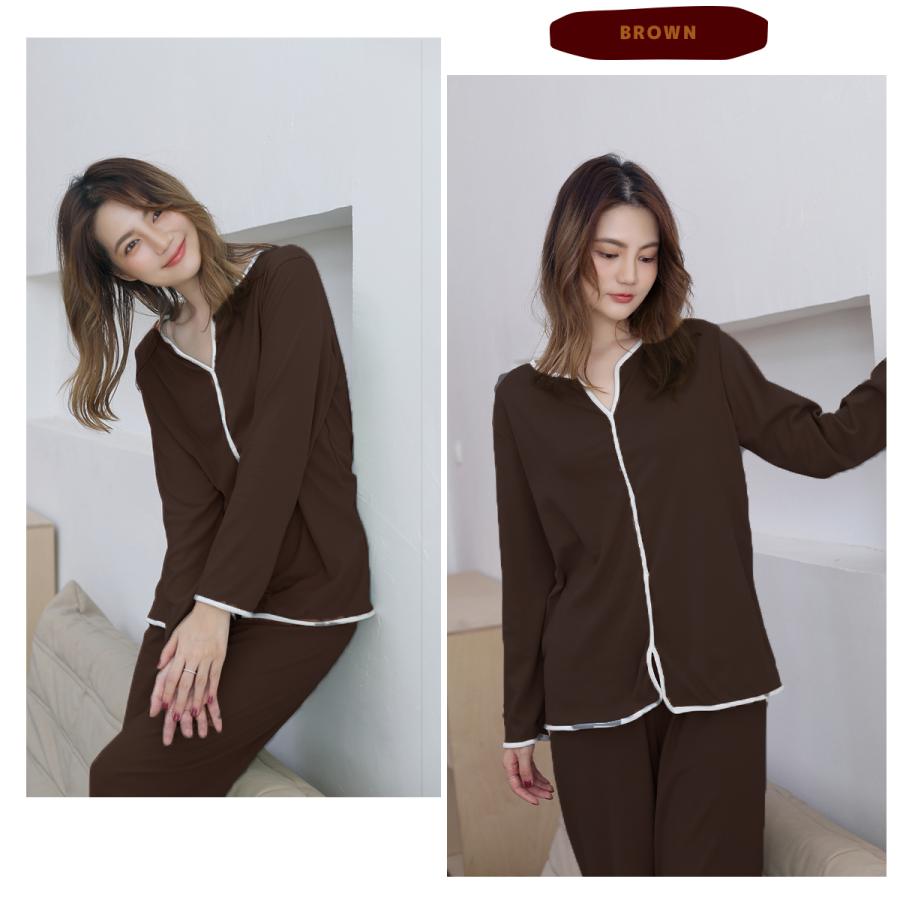 パジャマ レディース 長袖 春 部屋着 セットアップ 上下セット 女性 ルームウエア 寝間着 ナイトウエア リラックスウェア セット 可愛い | ブランド登録なし | 07