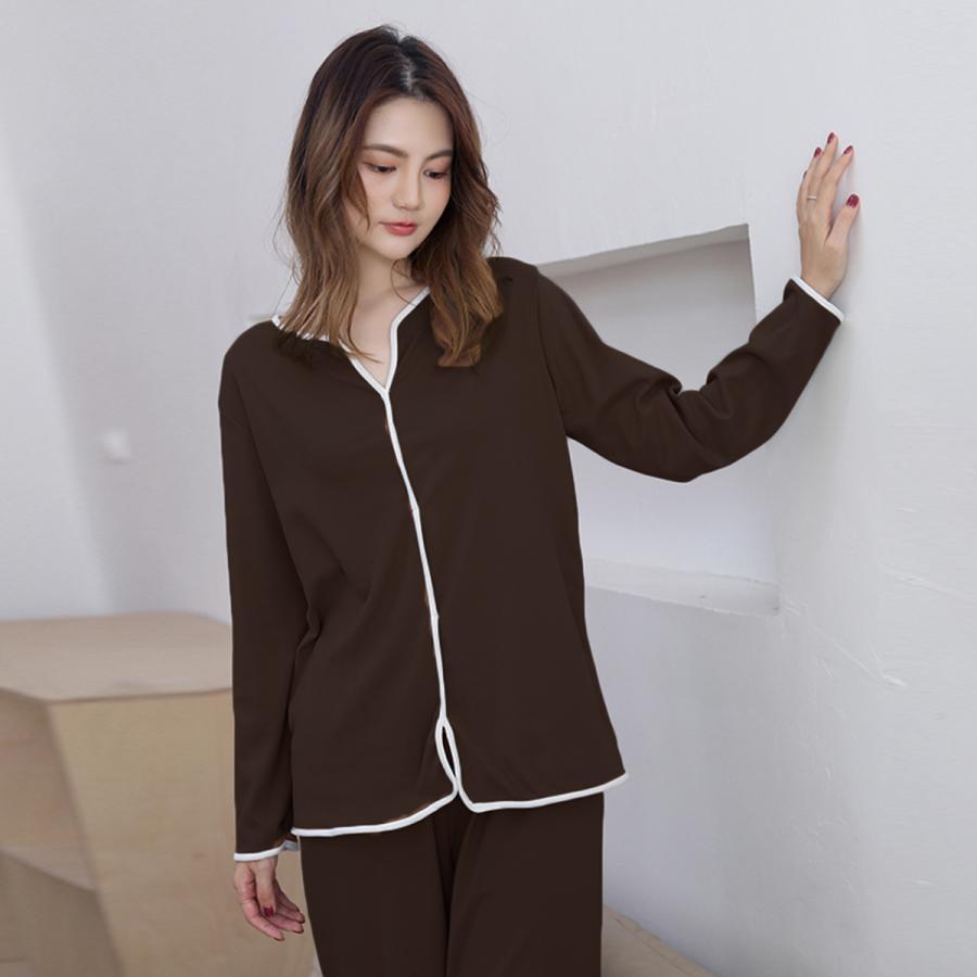 パジャマ レディース 長袖 春 部屋着 セットアップ 上下セット 女性 ルームウエア 寝間着 ナイトウエア リラックスウェア セット 可愛い | ブランド登録なし | 08