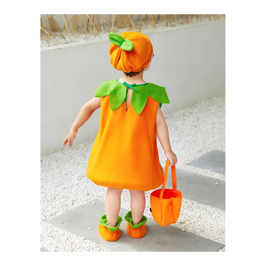 ハロウィン かぼちゃ コスプレ キッズ 衣装 子供 仮装 パンプキン こども 男の子 女の子 パーティー イベント 80 90 100 110 120 130 | ブランド登録なし | 08