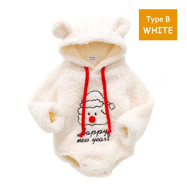 クリスマス 子供 赤ちゃん ベビー 子供服 服 ロンパース 衣装 プレゼント サンタ 赤 白 コスプレ 仮装 帽子 フード サンタロンパース | ブランド登録なし | 04