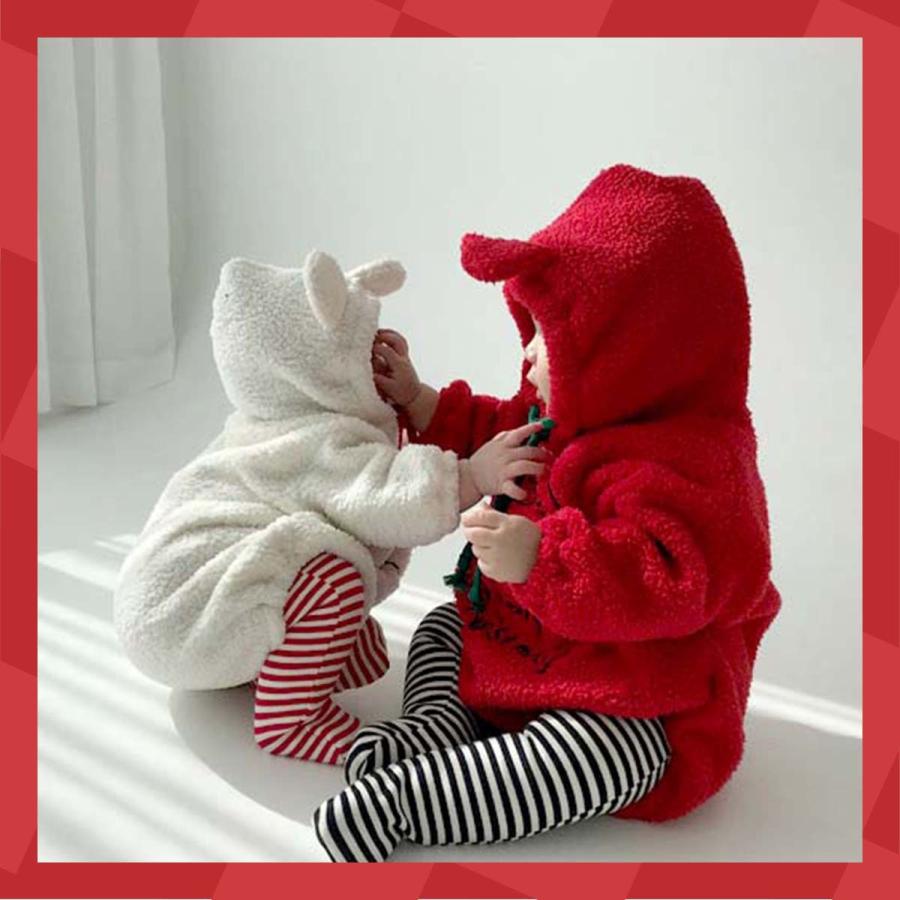 セールsale Off クリスマス 子供 赤ちゃん ベビー 子供服 服 ロンパース 衣装 プレゼント サンタ 赤 白 コスプレ 仮装 帽子 フード サンタロンパース Cisama Sc Gov Br