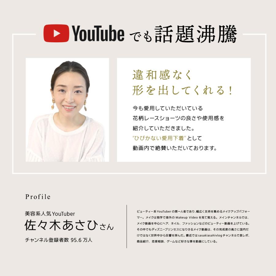 万枚突破 佐々木あさひ 公認 Youtuber レディース ショーツ パンツ シームレス 女性用 下着 ボタニカル インナー レース 花柄 3枚以上注文 Matrix 通販 Yahoo ショッピング
