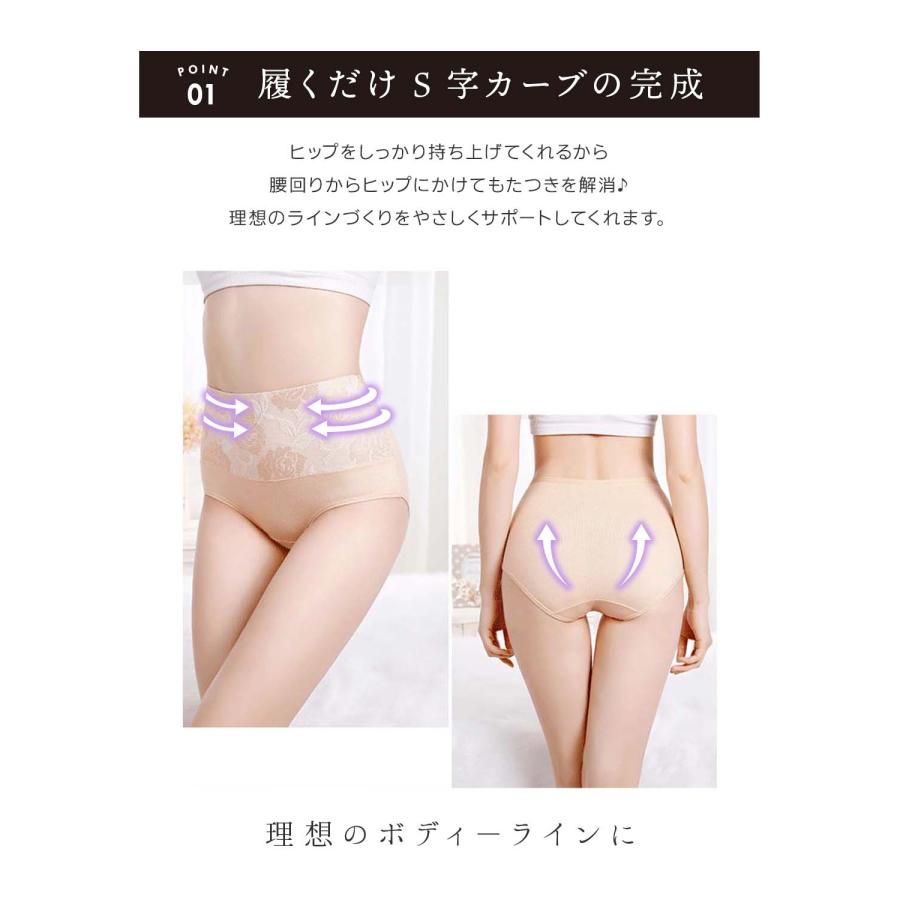 ショーツ レディース 深め 綿 ハイウエスト 深ばき 長め 暖かい 大きめ 快適 きれいめ マタニティ 20代 30代 40代 50代 60代 プレゼント 送料無料 4枚以上注文 | ブランド登録なし | 02