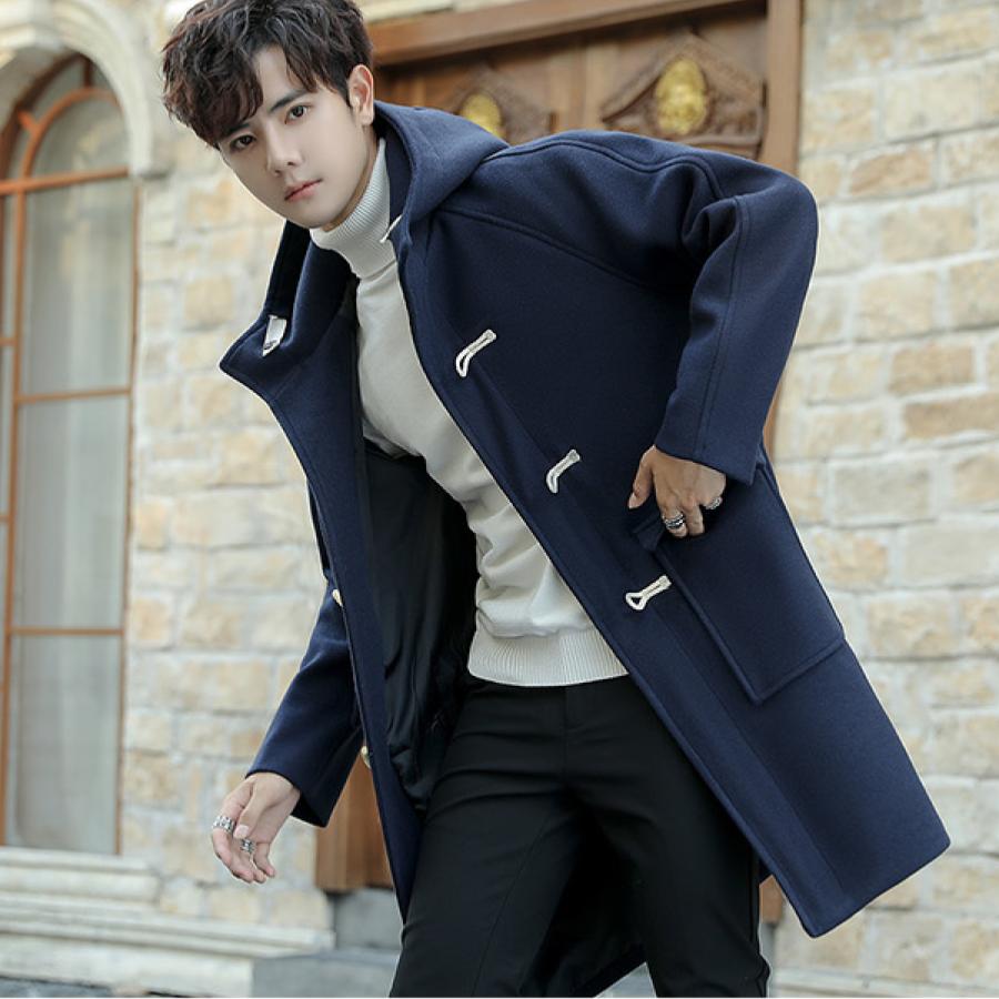 ダッフルコート メンズ コート ロング丈 ダッフルコート アウター シンプル ロングコート メンズファッション アウター 無地 Matrix 通販 Yahoo ショッピング