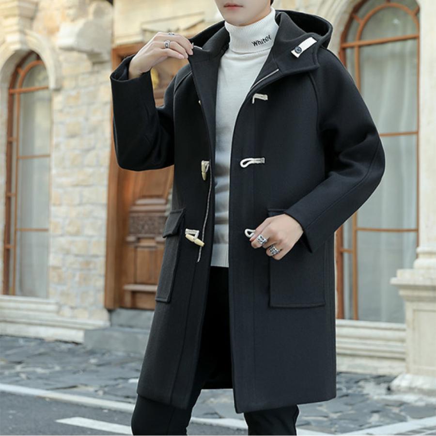 ダッフルコート メンズ コート ロング丈 アウター シンプル ダッフルコート メンズ コート ロング丈 アウター シンプル