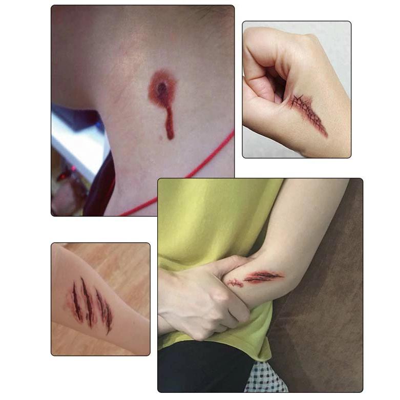 ハロウィン コスチューム 傷シール おばけ キズシール 仮装 ボディー シール 傷 ゾンビ　コスプレ　特殊メイク 怪我 フェイク |  | 05