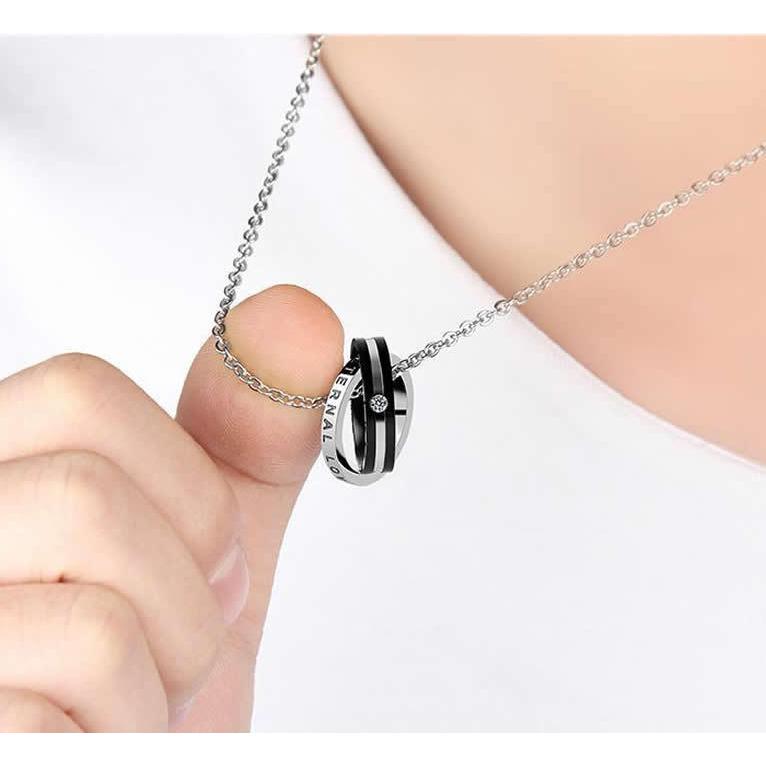 ネックレス ペアネックレス 【2個セット ケース付】永遠の愛