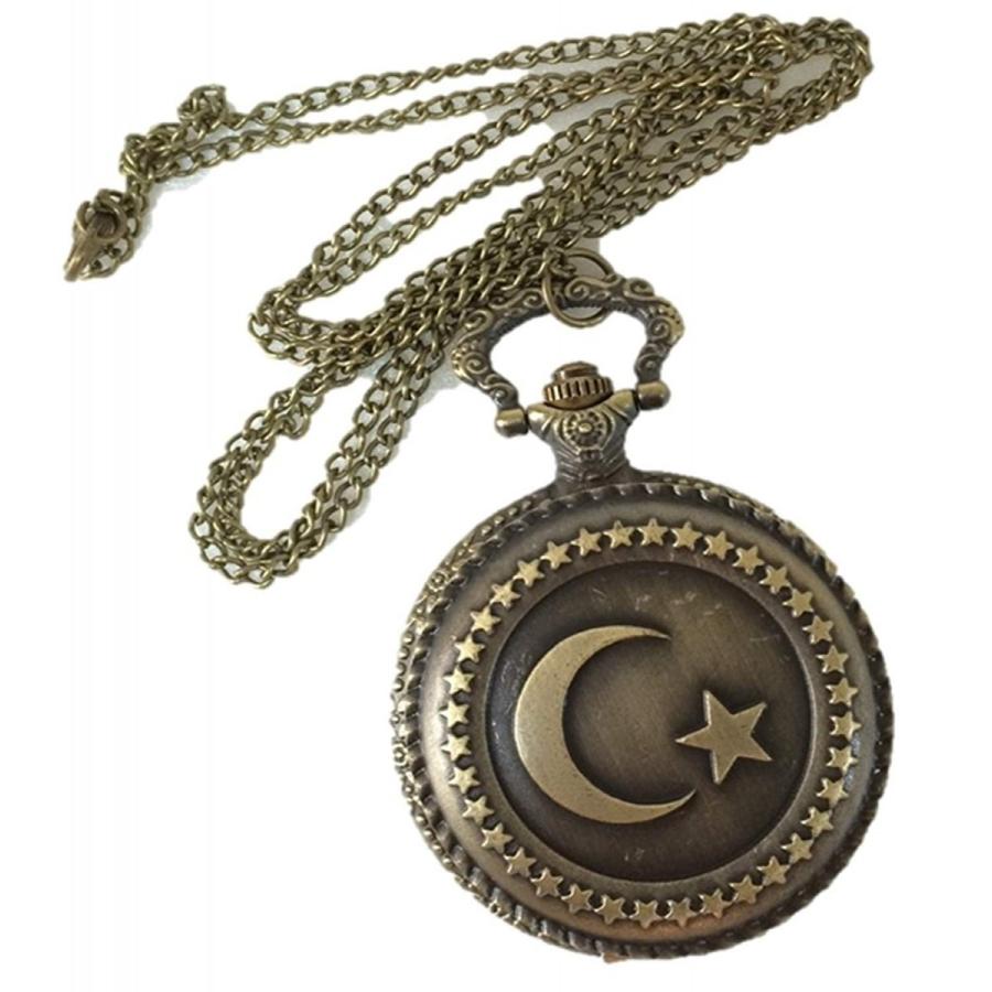 懐中時計 ネックレス アンティーク風 イスラム 三日月 星 ポイント消化 Kwch2 Matsh Online Store 通販 Yahoo ショッピング