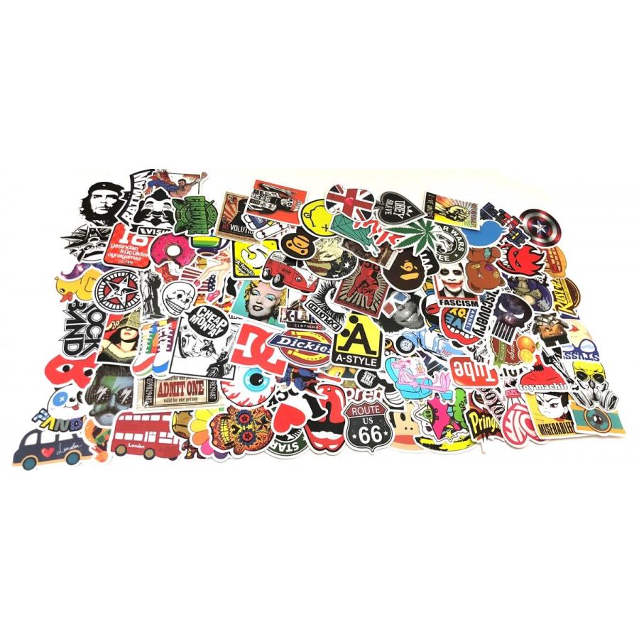 ステッカー 防水シール おもしろキャラ ステッカーボム 100枚 タイプa Stckr A Matsh Online Store 通販 Yahoo ショッピング