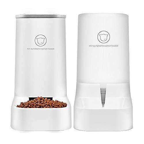 値引 重力式 餌入れ 猫食器 自動給水器 自動給餌器 ペット Omem 猫犬用 組み合わせ L 3 8 ウォーターボトル 給水器 餌やり器 食器 餌やり 水やり用品 Aliuminium Lt