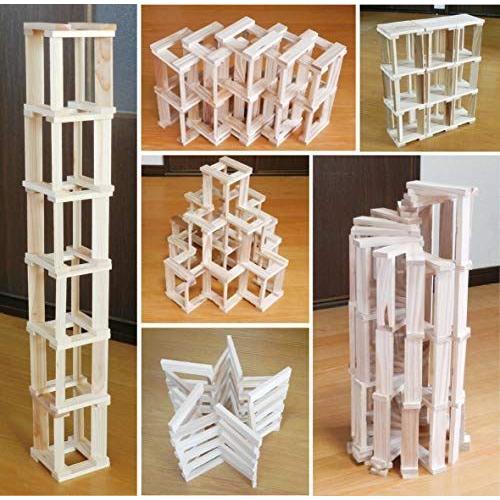 からからつみき108 (9×27×108mm) 480ピース入 知育玩具 国産 無塗装 木のおもちゃ 9×27×108mm 480ピース入 知育玩具 国産 無塗装 木のおもちゃ