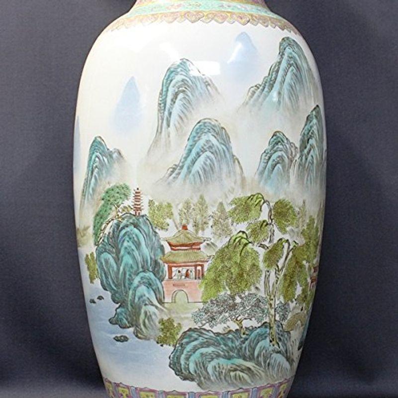 景徳鎮 特大花瓶「四神相応吉祥山水」中国/高級/工芸/陶磁器/壺/ 特大花瓶 四神相応吉祥山水 中国/高級/工芸/陶磁器/壺/ 　