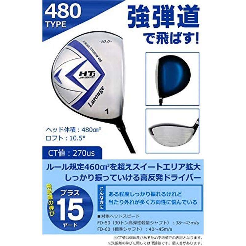 【新品未開封】 ラルージュ （Larouge） ＨＴ2 オーバーサイズドライバー 高反発ドライバー 480cc (FD-60標準カーボンシャフト， s) 【2490947285】(13625円)