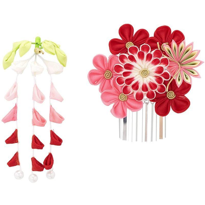 大人気新作 藤下がり 花 菊 梅 レッド 赤 2点セット かんざし 簪 卒業式 成人式 髪飾り ソウビエン つまみ細工 袴 卒業式 かんざし 髪飾り Onclean Com Ar