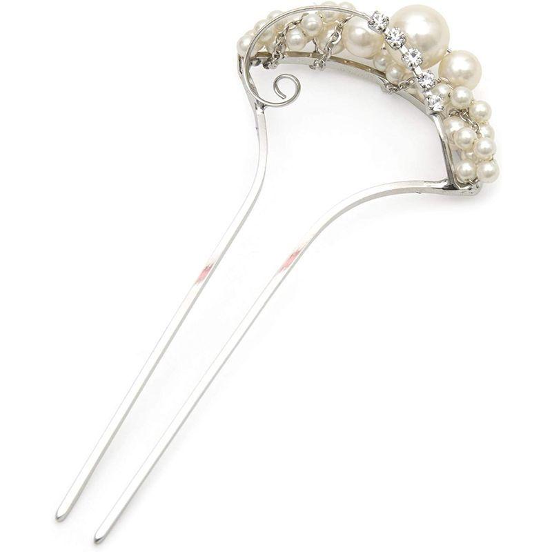 美品 和装小物 パール調 銀 シルバー かんざし 花しおり 髪飾り シルバー Kanzashi 11 2 ヘアアクセサリー 簪 かんざし 髪飾り Acte Paris Org