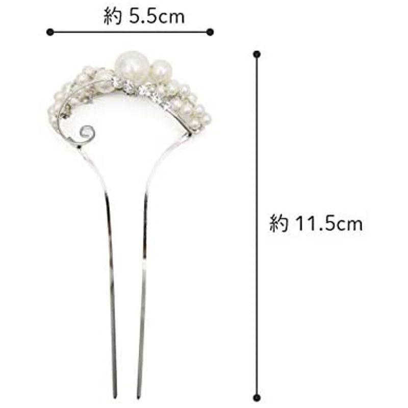 美品 和装小物 パール調 銀 シルバー かんざし 花しおり 髪飾り シルバー Kanzashi 11 2 ヘアアクセサリー 簪 かんざし 髪飾り Acte Paris Org