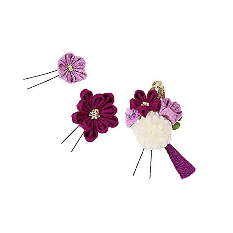 髪飾り 成人式 振袖 浴衣 卒業式 袴 結婚式 3点セット 紫 白 花 和 洋 かんざし 手作り 簪 つまみ細工 ちりめんフォーマル 花飾り Fbj7ojniv6 着物 浴衣 Www Elghoniemy Com
