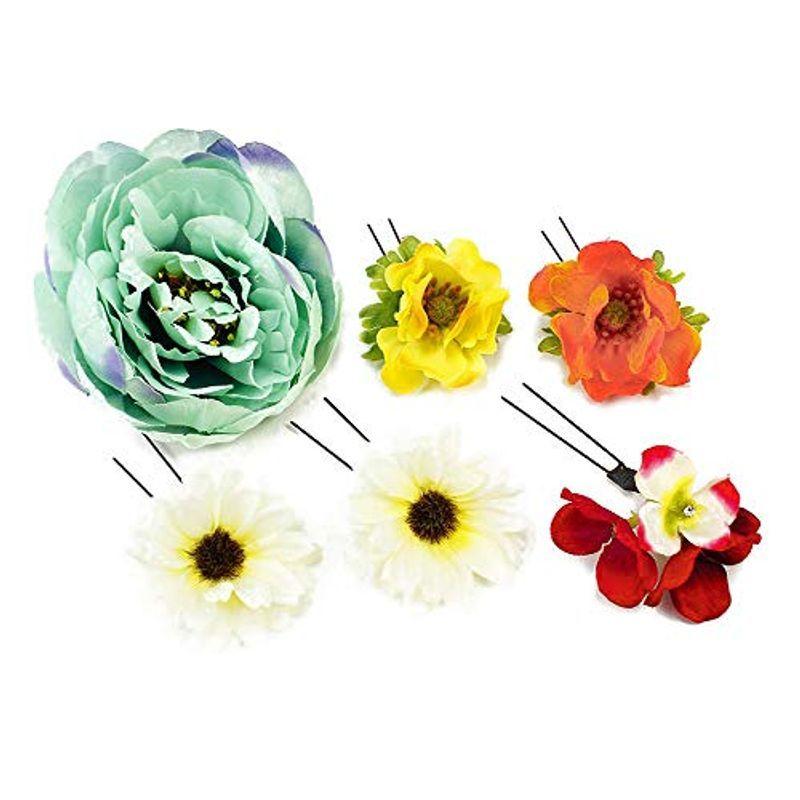 髪飾り 成人式 花 振袖 袴 6点セット エメラルドグリーン 白 赤 髪型 ヘアスタイル ヘアアレンジ ドライフラワー No 8 2168 マツタケストアー 通販 Yahoo ショッピング
