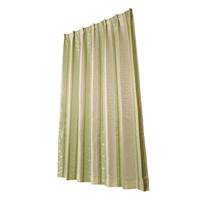ユニベール 遮光ドレープカーテン アングル グリーン 幅100×丈135cm 2枚組