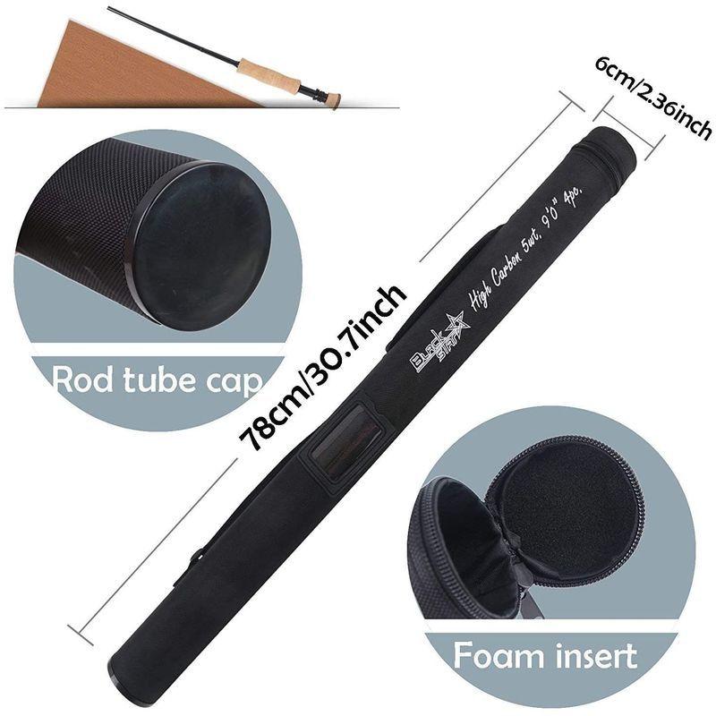 M MAXIMUMCATCH Maxcatch Black Star フライフィッシングロッド：IM10炭素繊維、4ピース フライロッド ( MAXIMUMCATCH Maxcatch Black Star フライフィッシングロッド：IM10炭素繊維 4ピース フライロッド