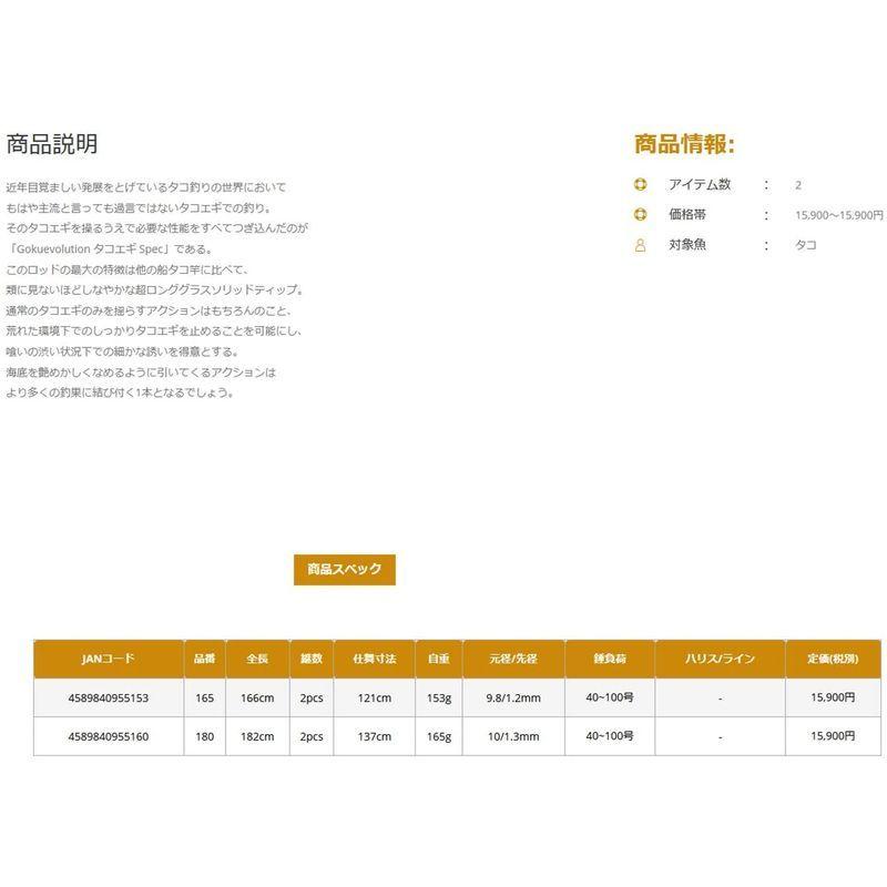 ゴクスペ(Gokuspe) GOKUEVOLUTION タコエギSpec 180 Gokuspe GOKUEVOLUTION タコエギSpec