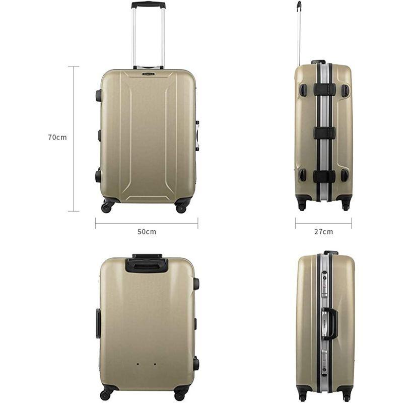 【〜6/6まで出品】 スーツケース キャリーバッグ キャリーケース ハード シボ加工 M サイズ 5日 6日 7日 日本製 無料受託手荷物可 フレーム TSAロッ 【6279521103】(22427円)