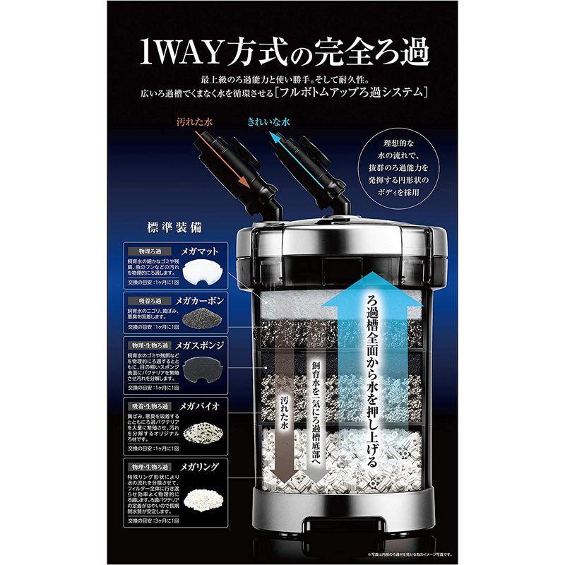 GEX AQUA FILTER メガパワー6090 セパレート設計 呼び水いらず簡単スタート 外部式フィルター 適合水量約60~160L AQUA FILTER メガパワー6090 セパレート設計 呼び水いらず簡単スタート 外部式フィルター 適合水量約60 160L