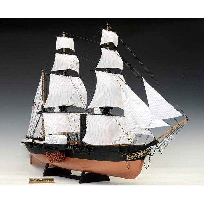 激安セール】 ウッディジョー 120 黒船サスケハナ 展帆タイプ 模型製模型 組み立てキット 船、ボート 