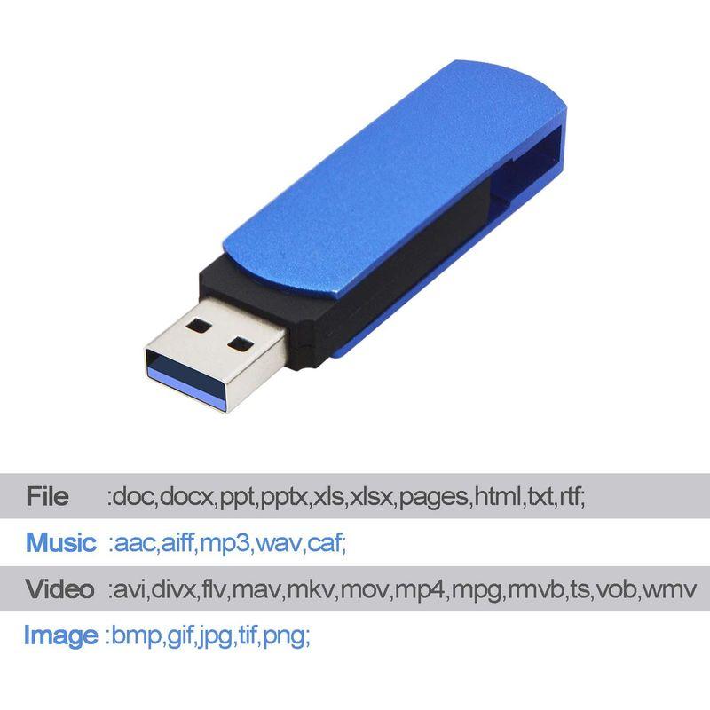 USB メモリ32GBUSB 3.0フラッシュドライブ5個、金属バルク親指ドライブ