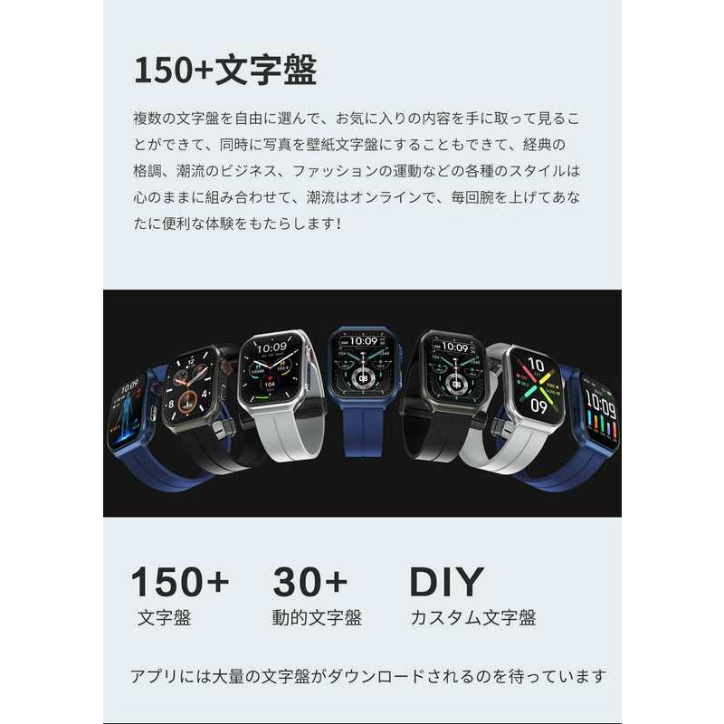 スマートウォッチ 日本製センサー 心電図機能 体温 高精度心拍数 心電図ECG PPG 血圧 呼吸率 親友ケア 血中酸素 防水 LINE プレゼント 人気 敬老の日 父の日｜matsu888｜05