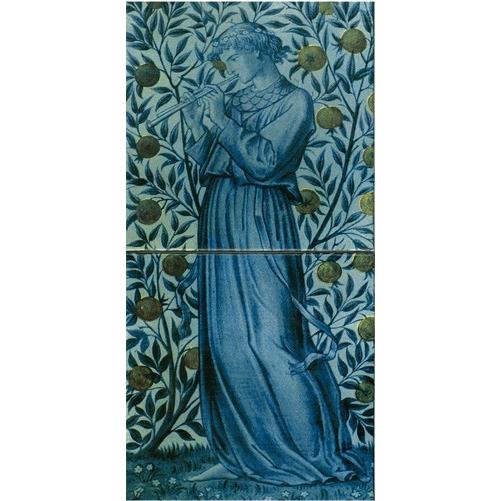 タイル DIY インテリア アート 二枚組パネルタイル WILLIAM MORRIS TILES / ウィリアムモリス　タイル Minstrel Recorder