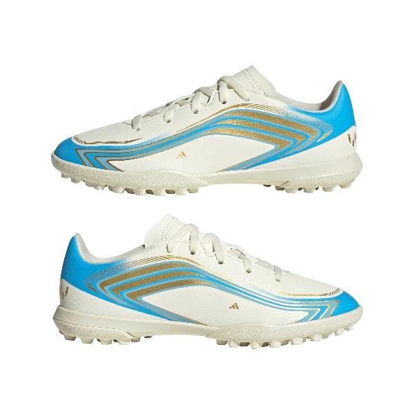 F50 サッカーシューズ ホワイト/ブルー/イエロー adidas（アディダス） キッズ(子供用) F50 MESSI CLUB TF J(土/人工芝
