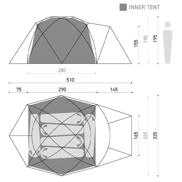 muraco ムラコ グスタフ GUSTAV 6P T011 アウトドア テント : マツバラ