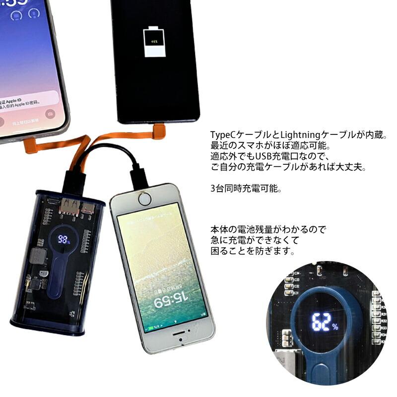 キヨカラ スケルトン充電器 SK-Z01 モバイルバッテリー 10,000mA キヨカラ スケルトン充電器 SK-Z01 モバイルバッテリー 10,000mA